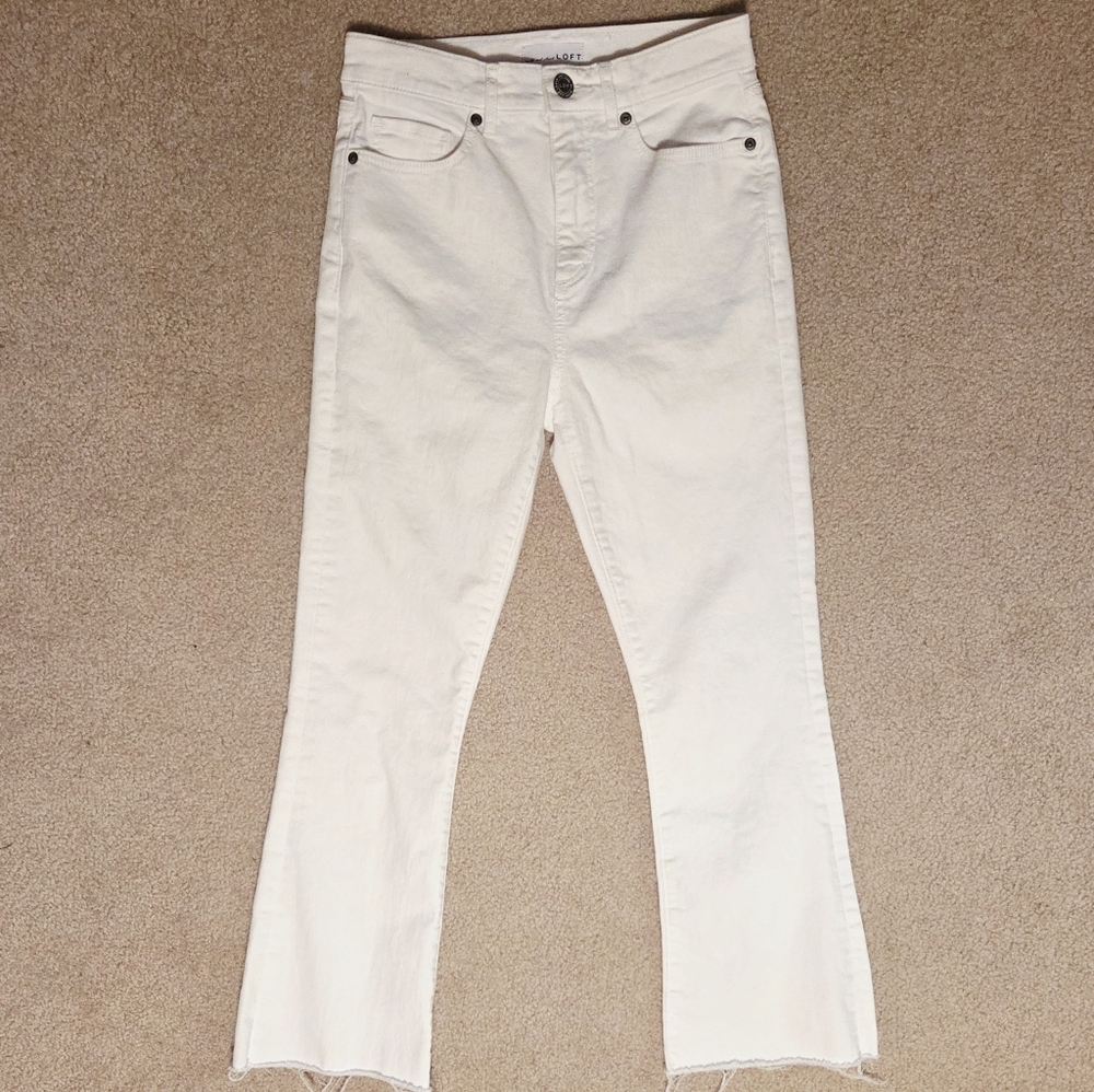 LOFT Women's High Rise Jeans - White